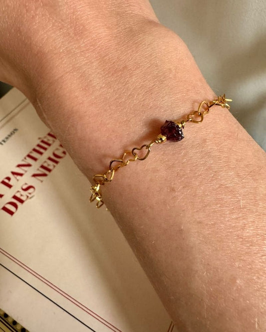 stainless steel armband hartjes