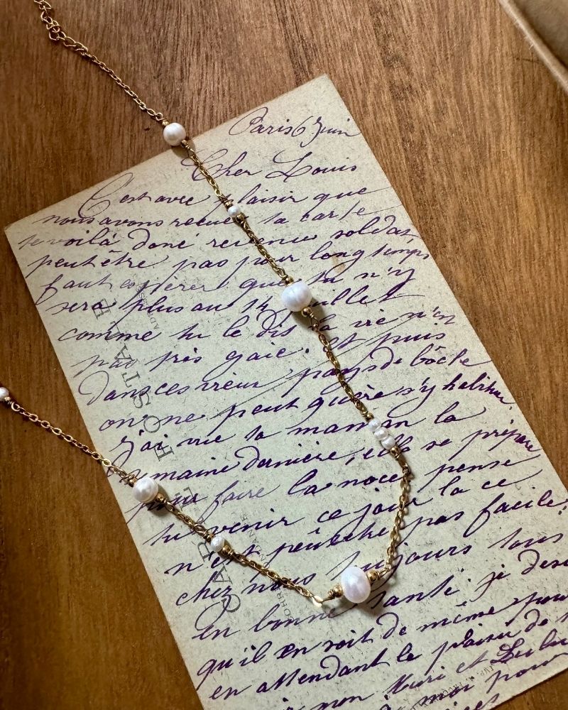 Marie | Gouden ketting met zoetwaterparels | Goud stainless steel