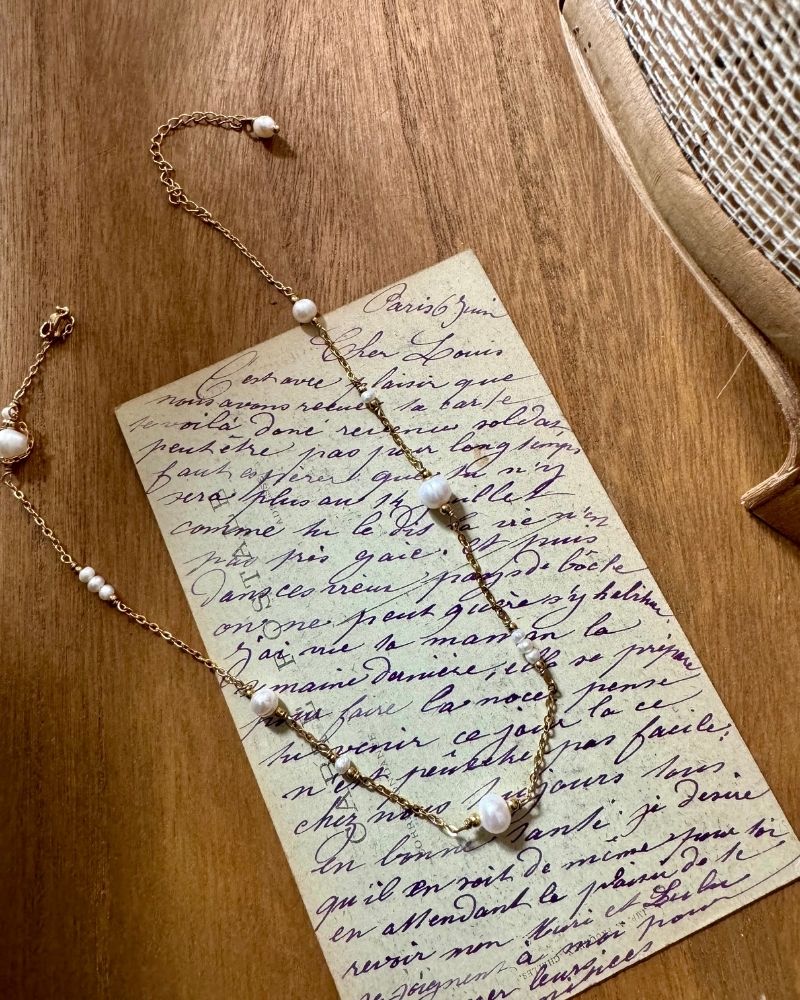 Marie | Gouden ketting met zoetwaterparels | Goud stainless steel