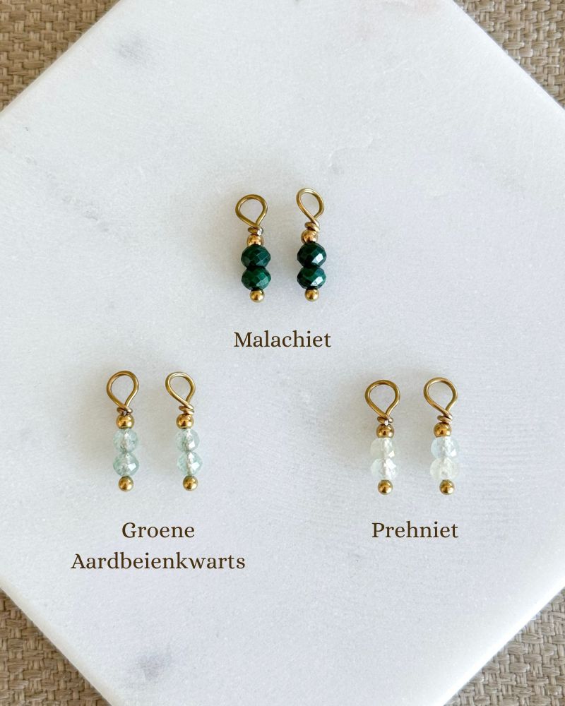 Losse hangers voor oorbellen | Goud roestvrij staal & edelstenen