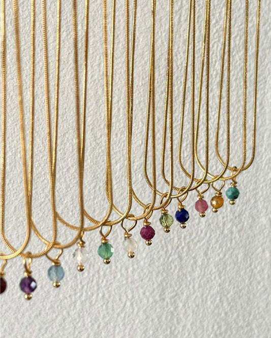 Ketting met geboortesteen goud Birthstone ketting