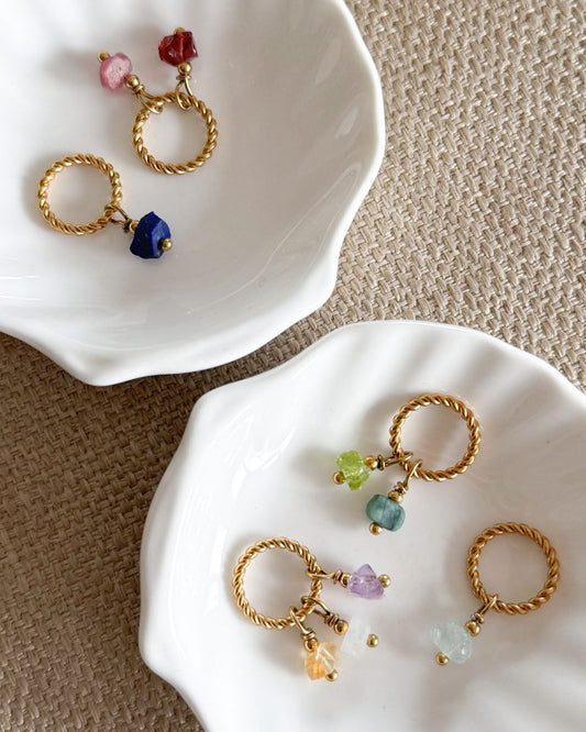 Losse geboortesteen hanger met 1, 2 of 3 geboortestenen