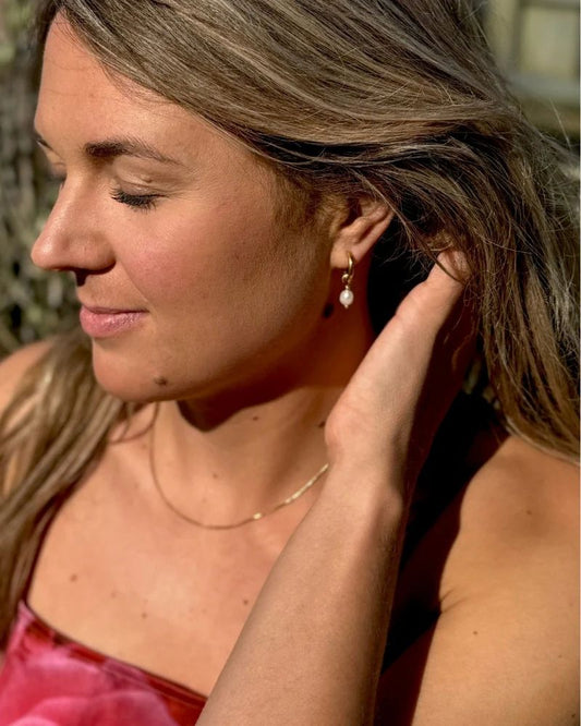 parel oorbellen stainless steel