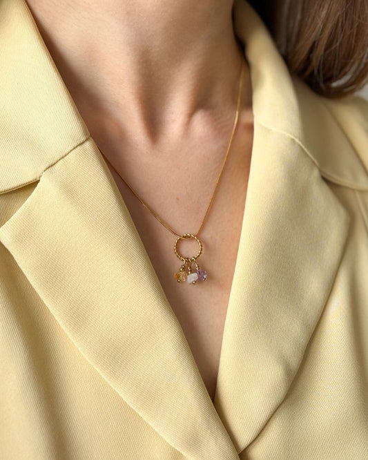 birthstone hanger met 3 geboortestenen