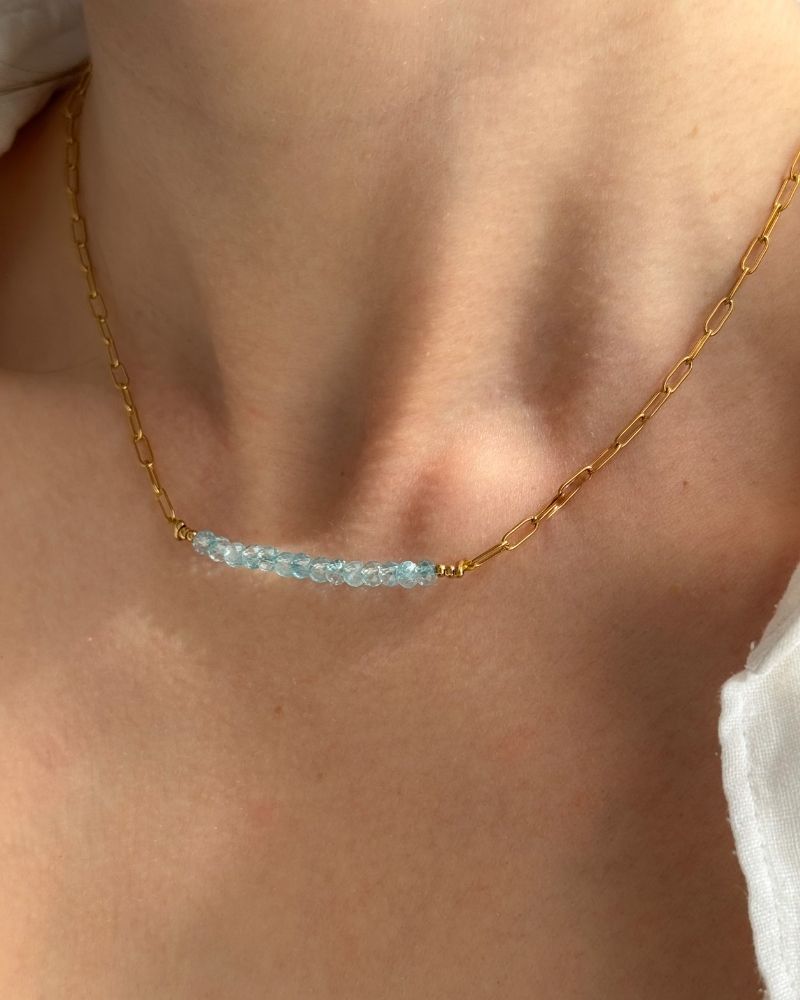 Topaas ketting goud