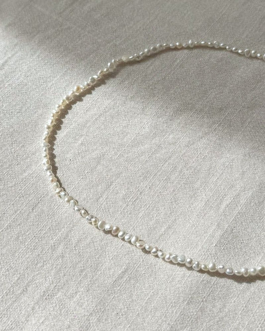 Onda | Echte parel ketting | Zoetwaterparel ketting goud