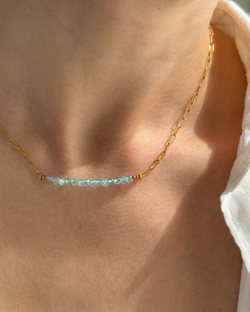 stainless steel ketting edelstenen