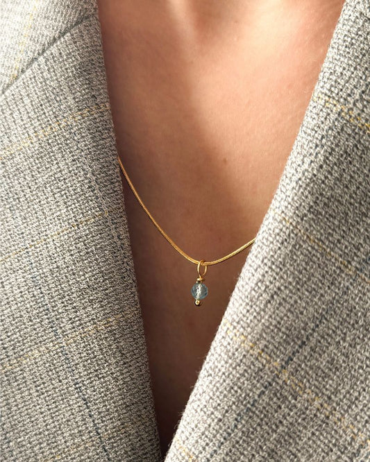 Ketting met geboortesteen | Goud stainless steel | Birthstone ketting