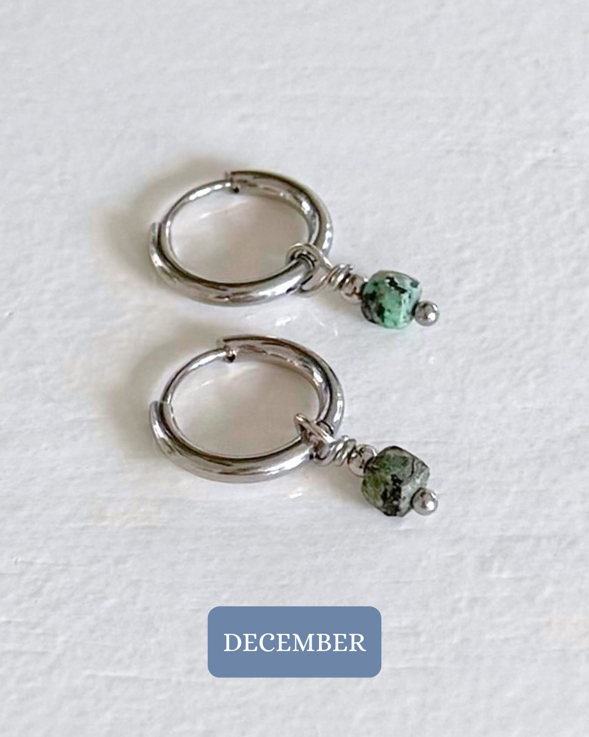geboortesteen oorbellen december zilver