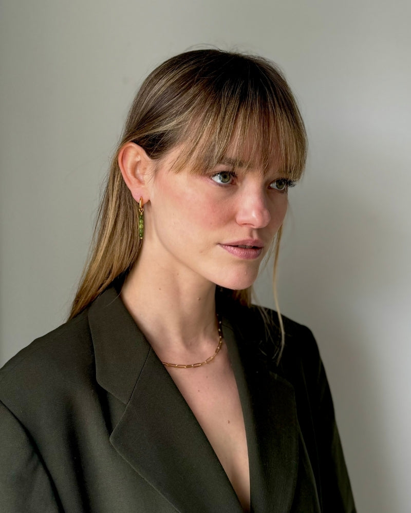 Cleo | Gouden statement ketting met Amethist | Stainless steel