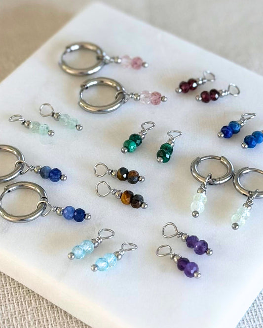 Losse hangertjes oorbellen zilver