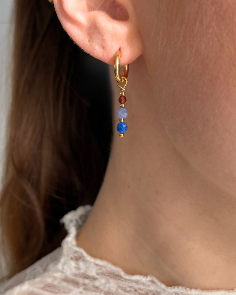 stainless steel oorringen met hangers