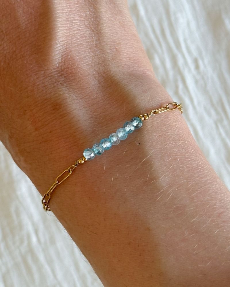 Topaas armband | Goud stainless steel