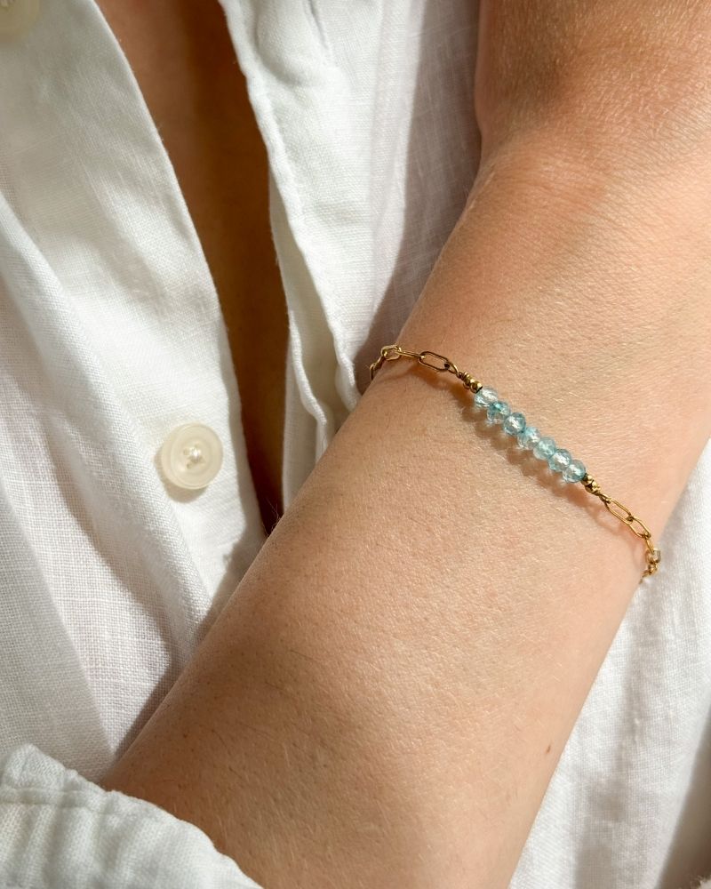 Topaas armband goud