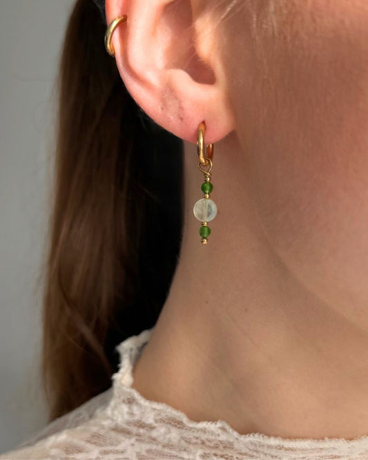 edelsteen oorbellen groen