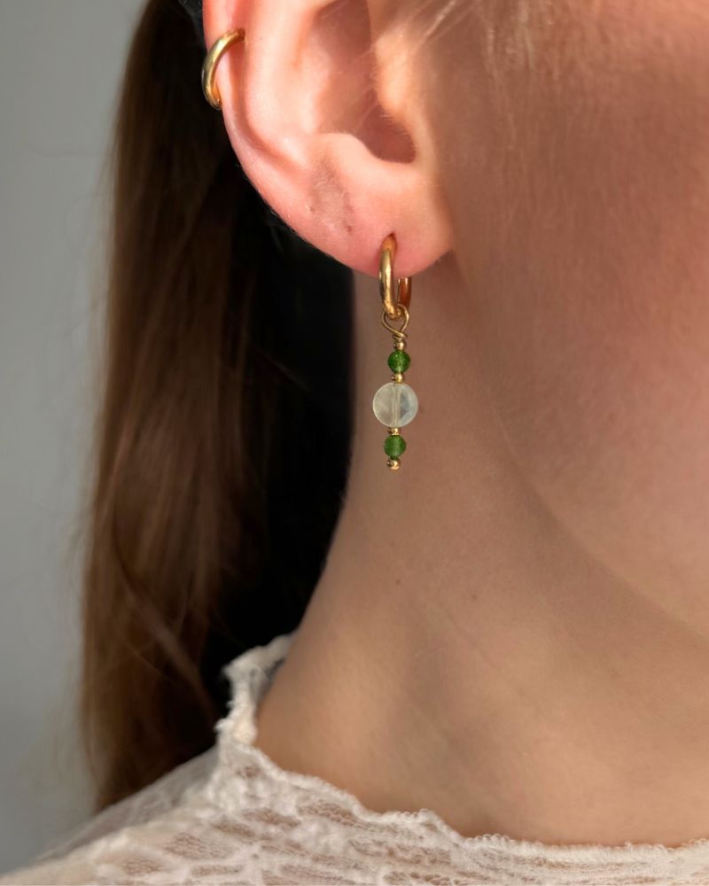 edelsteen oorbellen groen