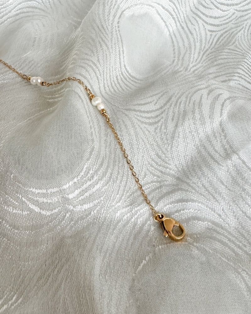 Océane | Gouden armband met kleine parels | Goud stainless steel