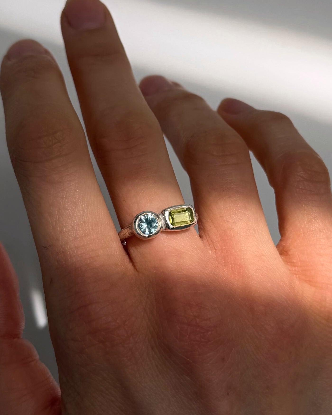 Handgemaakte zilveren ring | Massief 999 zilver | 'Tide & Moss'