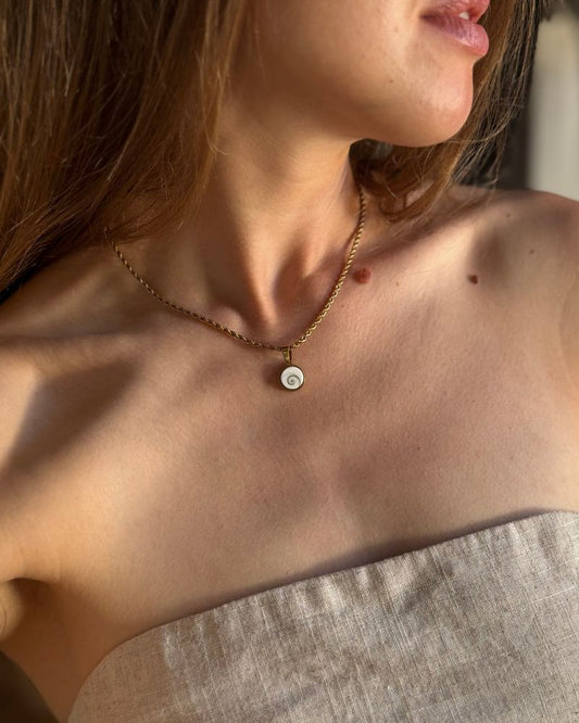 rope chain met hanger goud