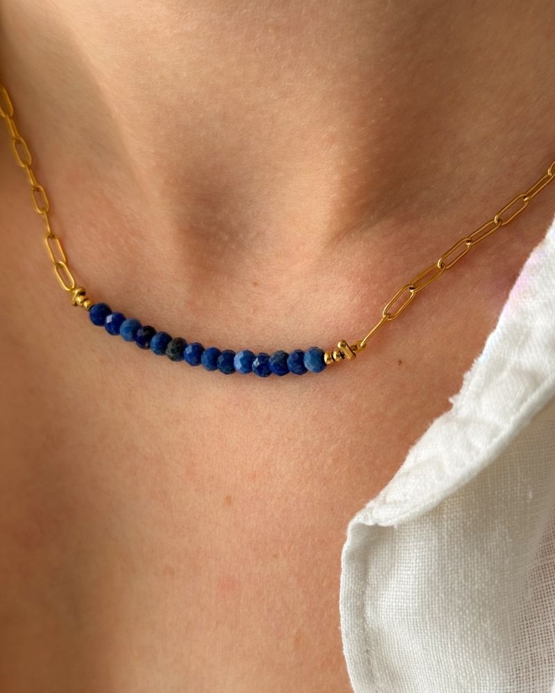Natuurlijke lapis lazuli ketting en armband met Griekse - Catawiki Natuurlijke lapis lazuli ketting en armband met Griekse - Catawiki