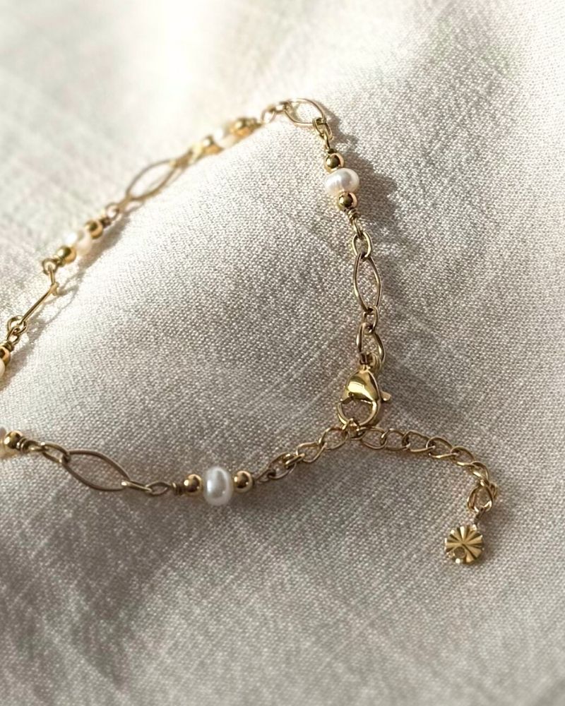 Maya | Armband met parels | Goud stainless steel