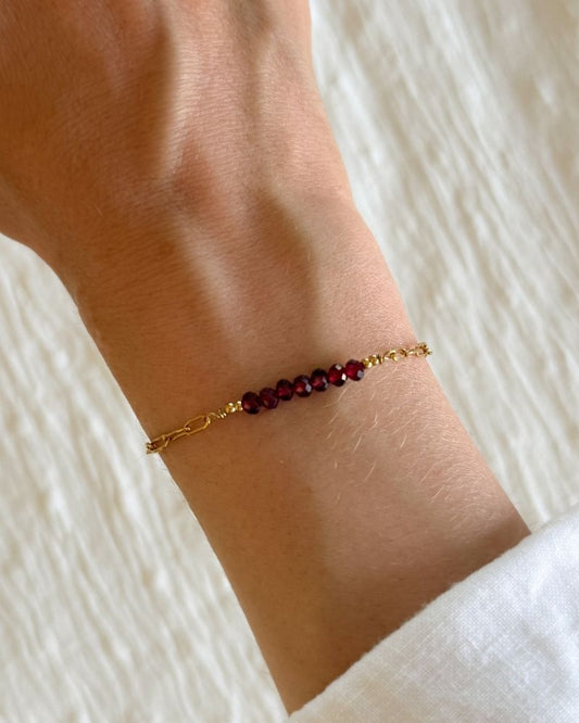 Granaatsteen armband goud