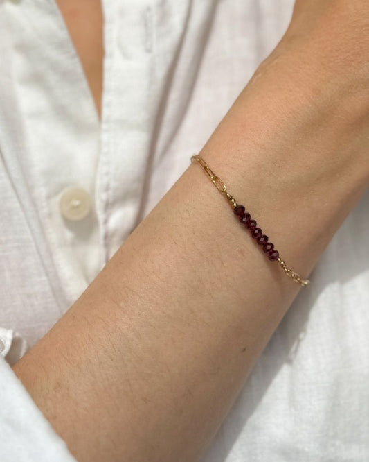 gouden armband met granaatsteen