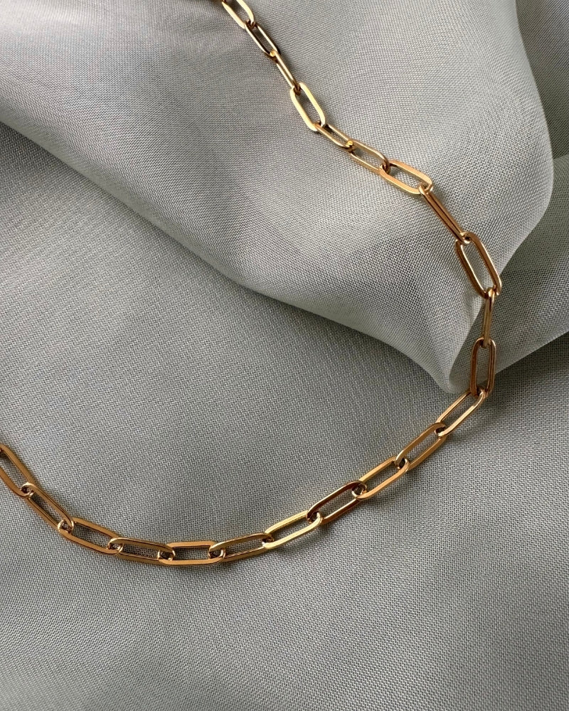 Cleo | Gouden statement ketting met zoetwaterparel | Stainless steel