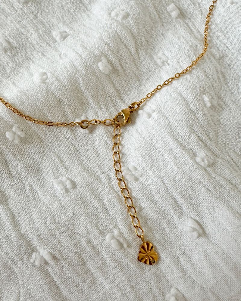 Amour | Gouden ketting met hart | Stainless steel