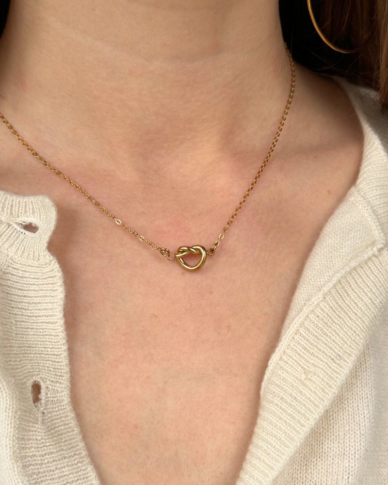 Gouden ketting met hart Stainless steel