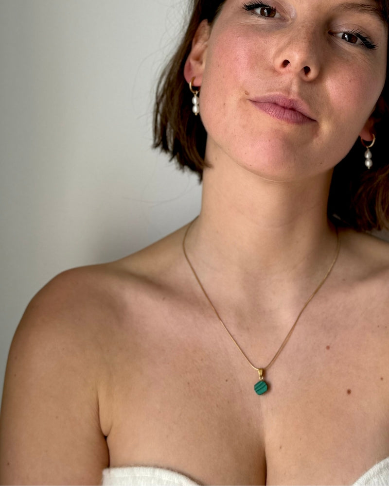 Tianna | Gouden oorbellen met dubbele parels | Stainless steel
