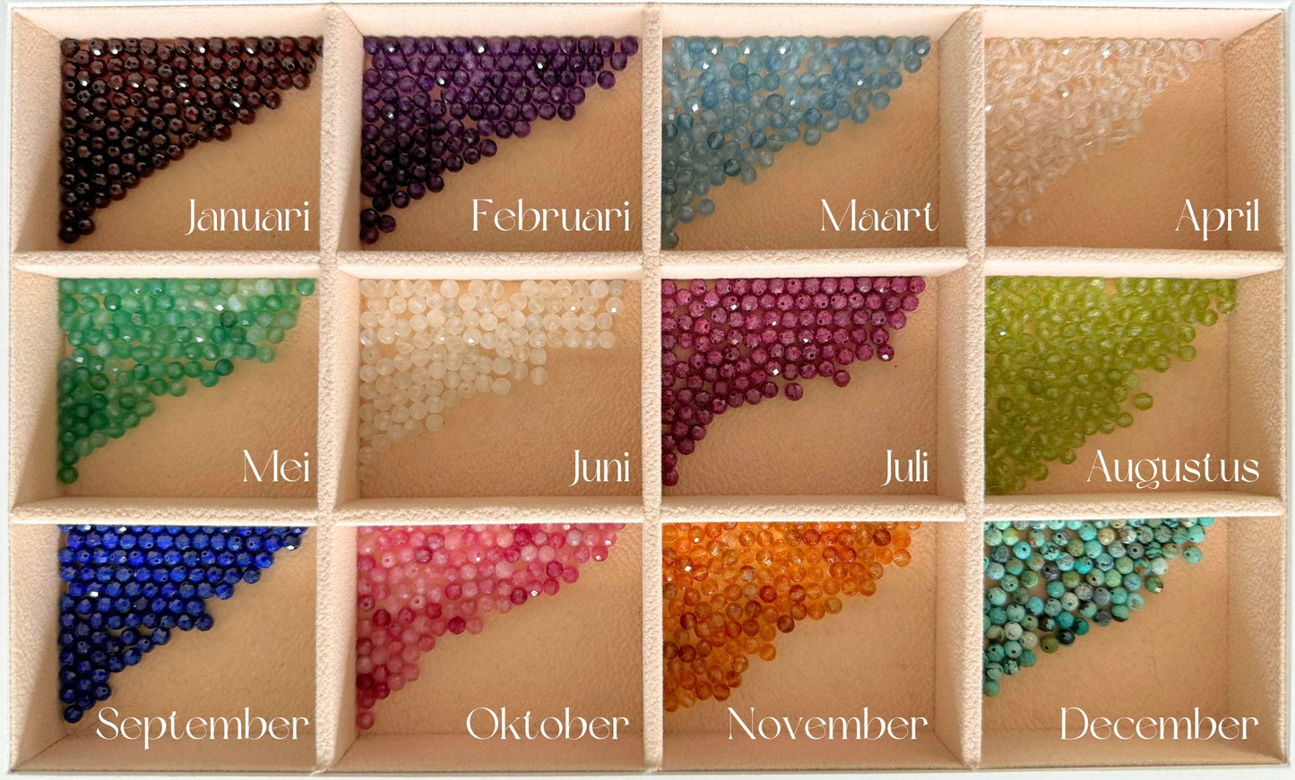 Gouden geboortesteen armband | Echte birthstone edelstenen | 14k gold filled