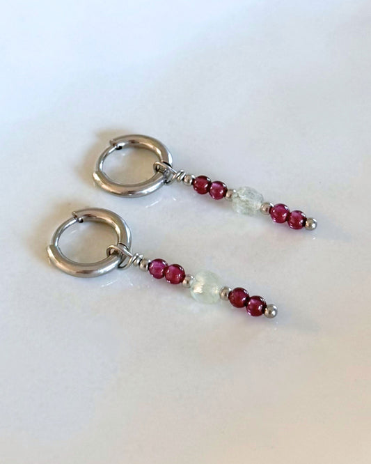 zilveren oorbellen met hangers rvs