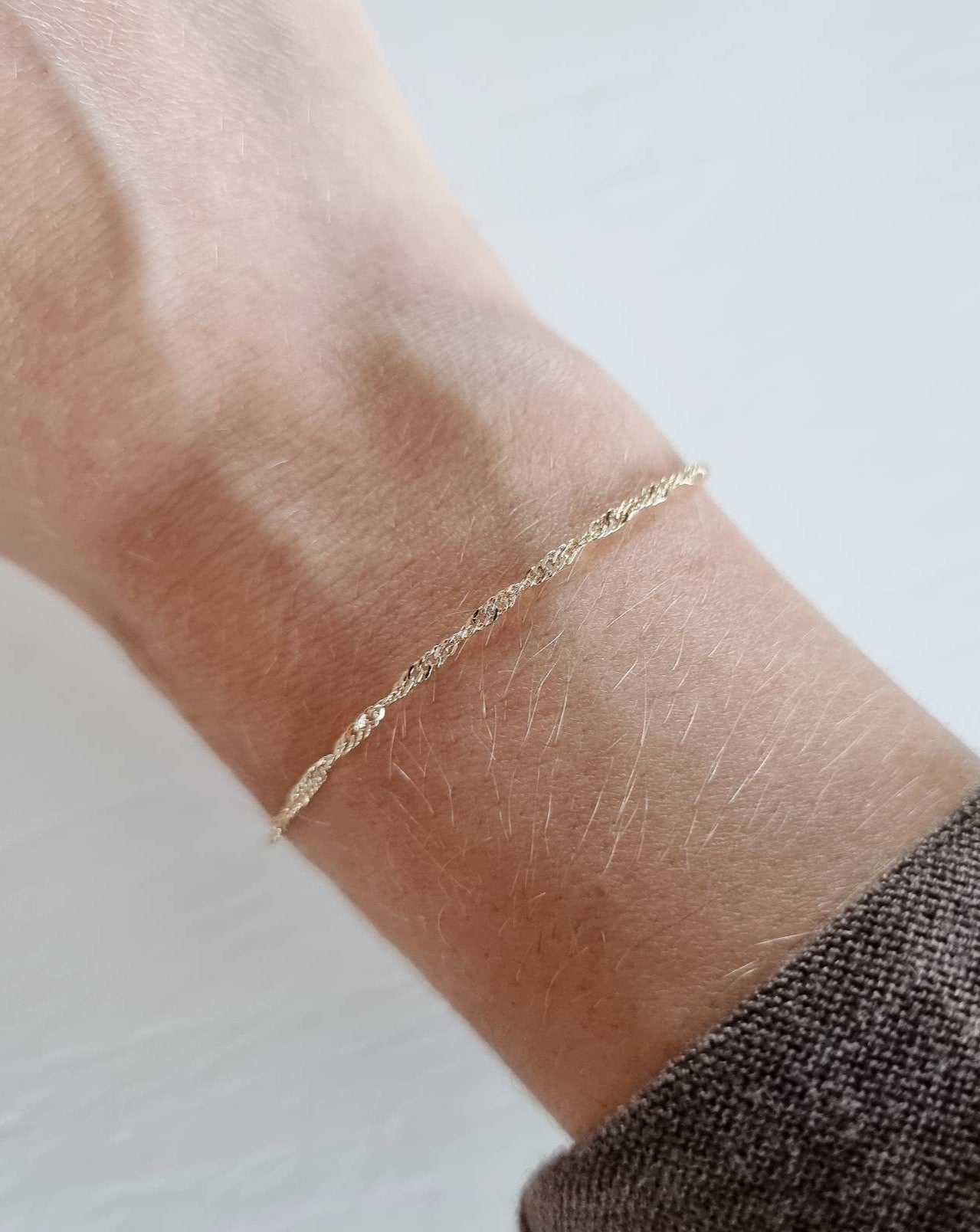 Minimalistische gouden schakelarmband | 14k gold plated