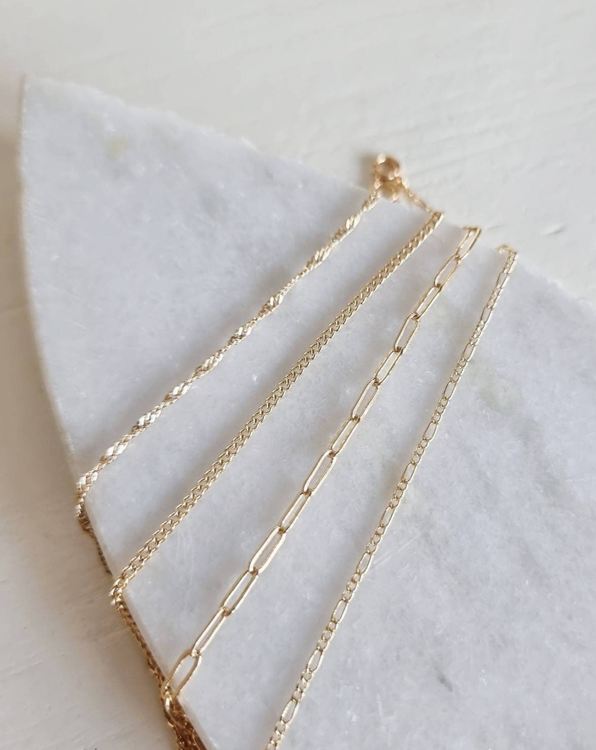 Minimalistische gouden schakelarmband | 14k gold plated