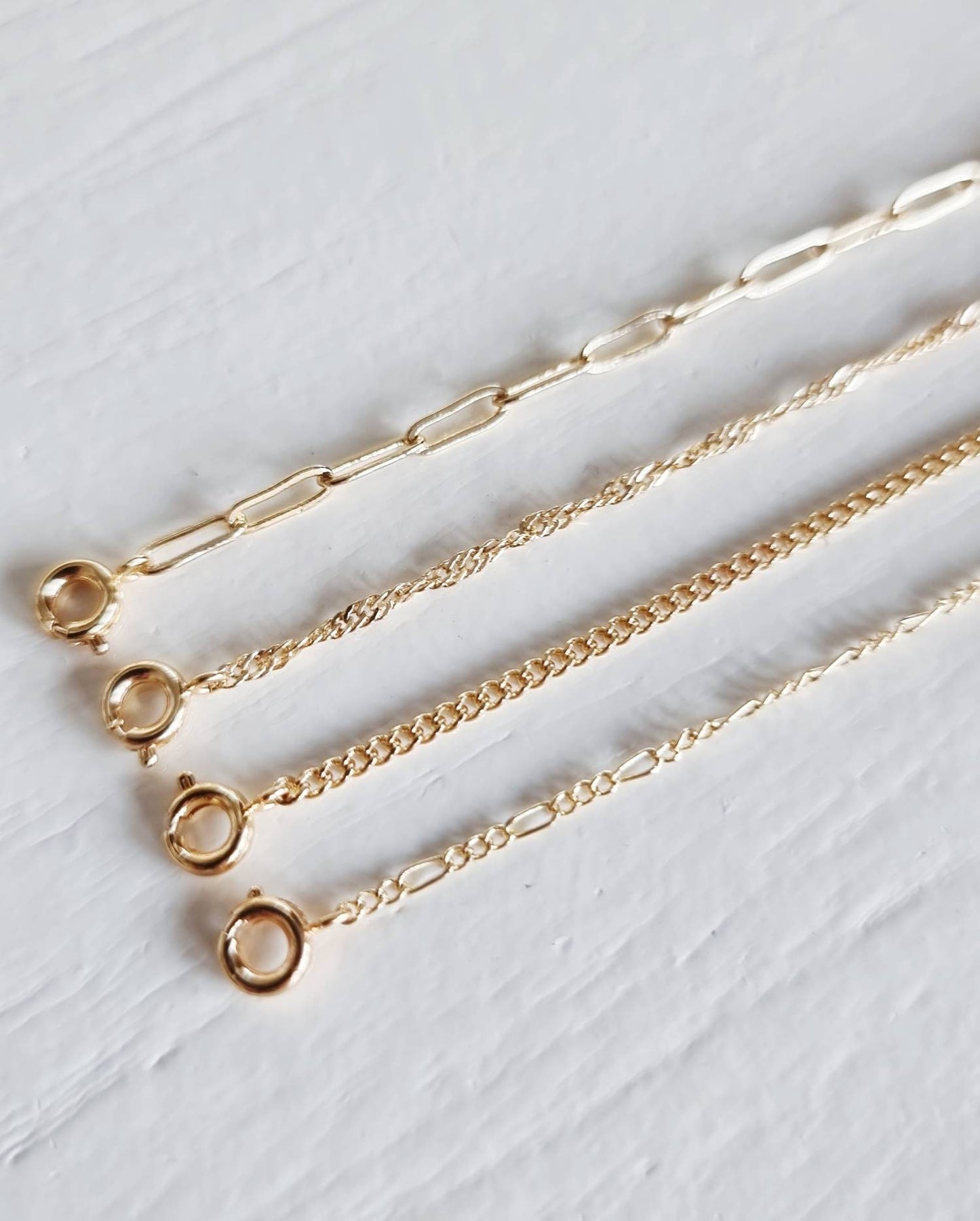 Minimalistische gouden schakelarmband | 14k gold plated