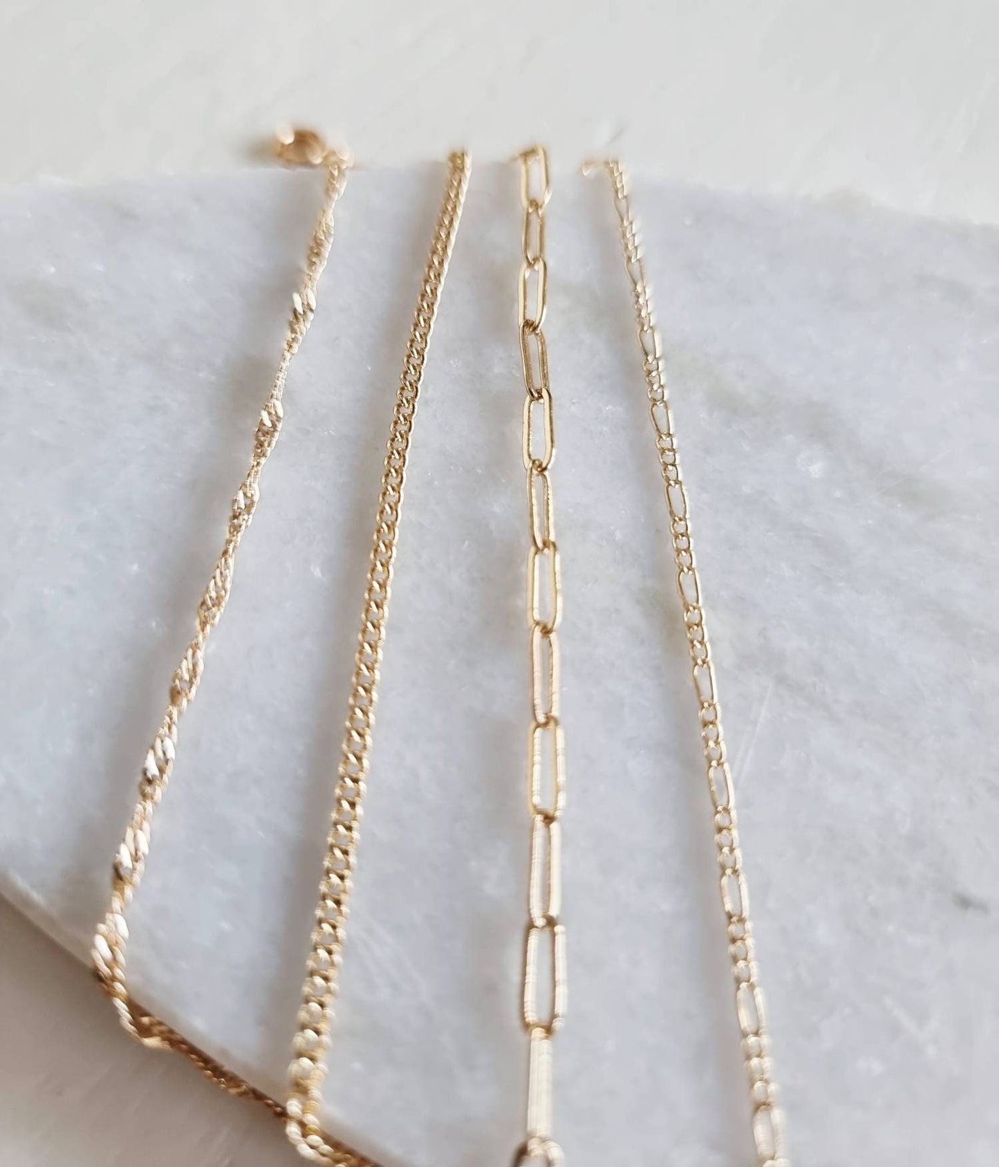 Minimalistische gouden schakelarmband | 14k gold plated