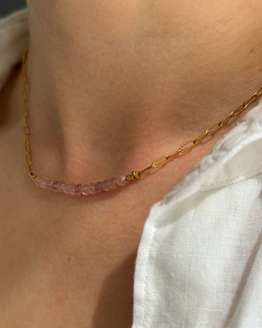 Roze Kwarts ketting