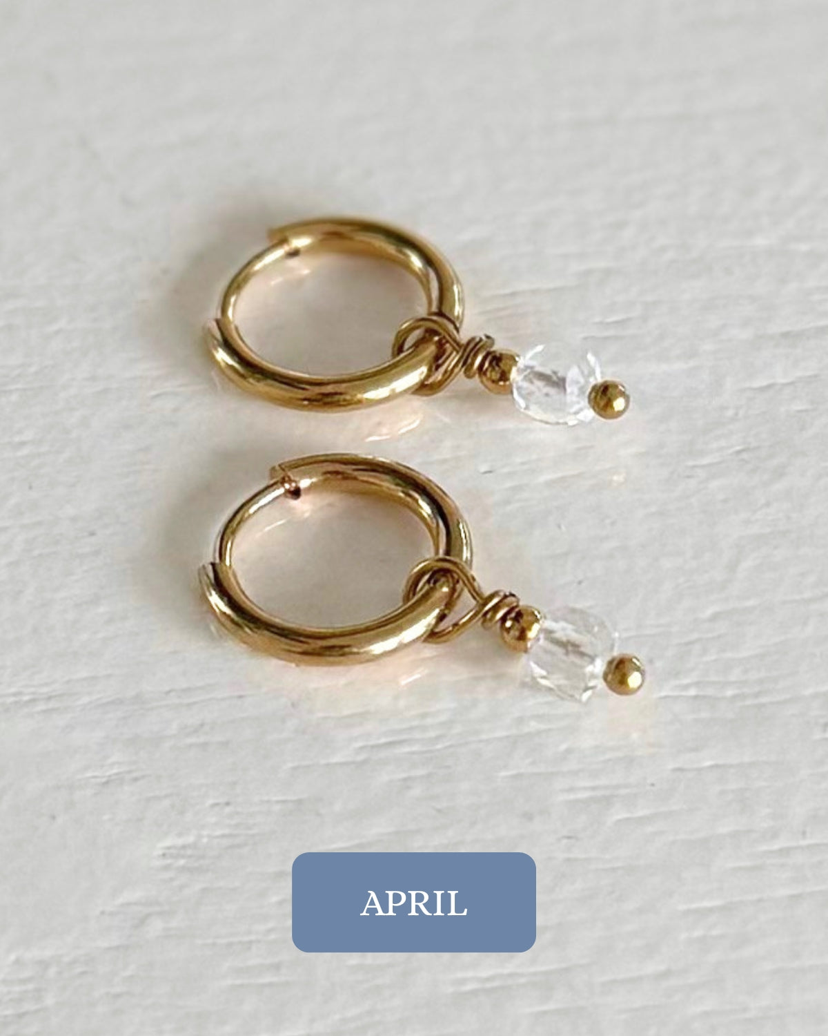 oorbellen geboortesteen april goud