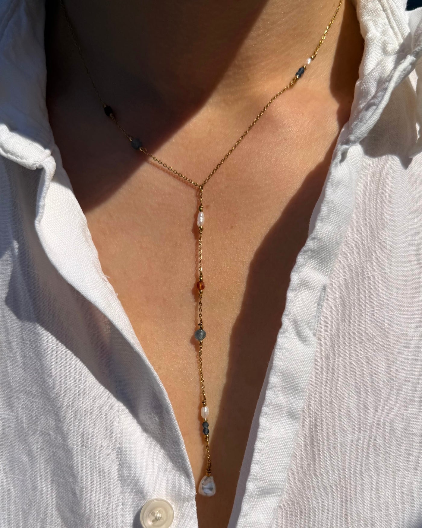 lange y-ketting goud