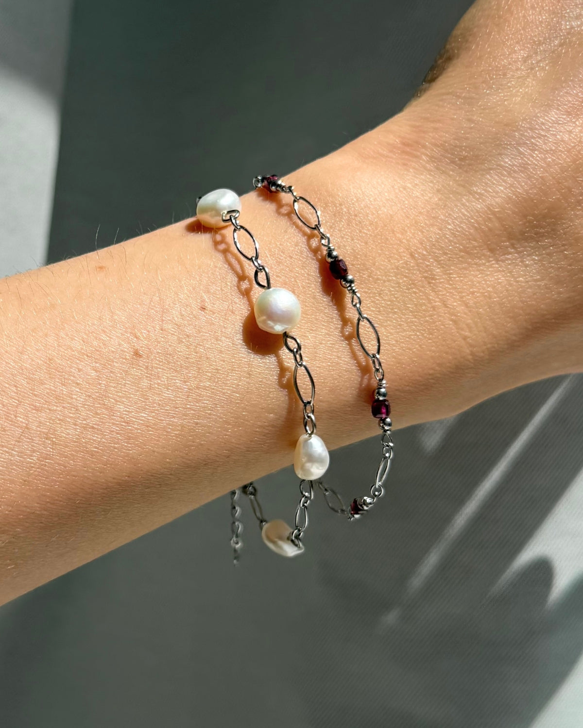 armband zilver met parels