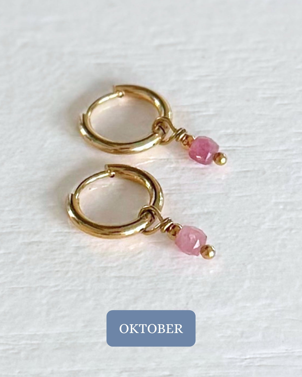 oorbellen geboortesteen oktober goud