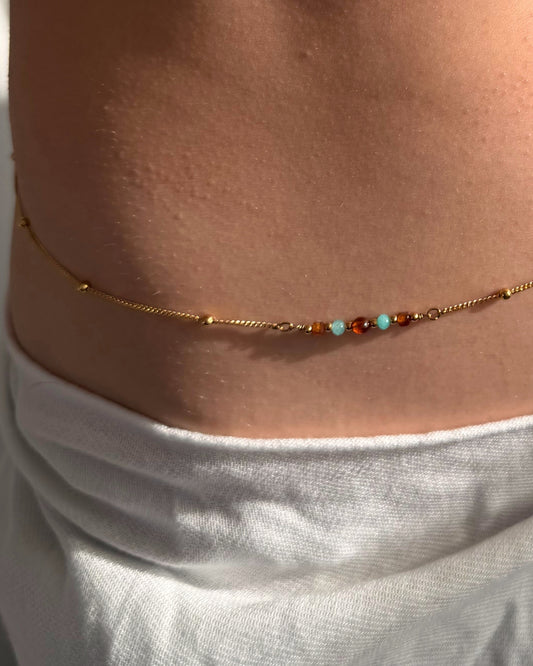 Belly chain buikketting Goud stainless steel