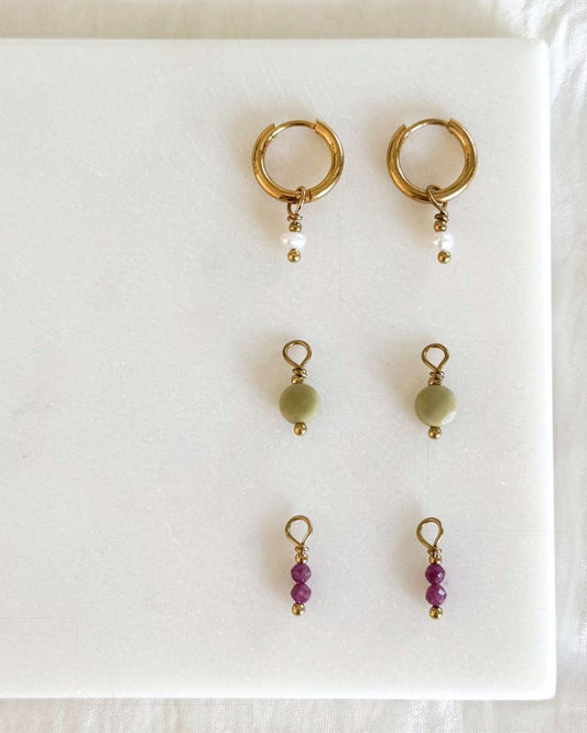mix match Oorringen set goud meerdere hangers