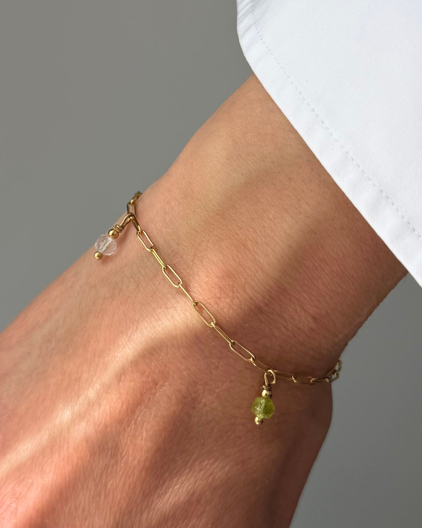birthstone armband met 3 geboortestenen