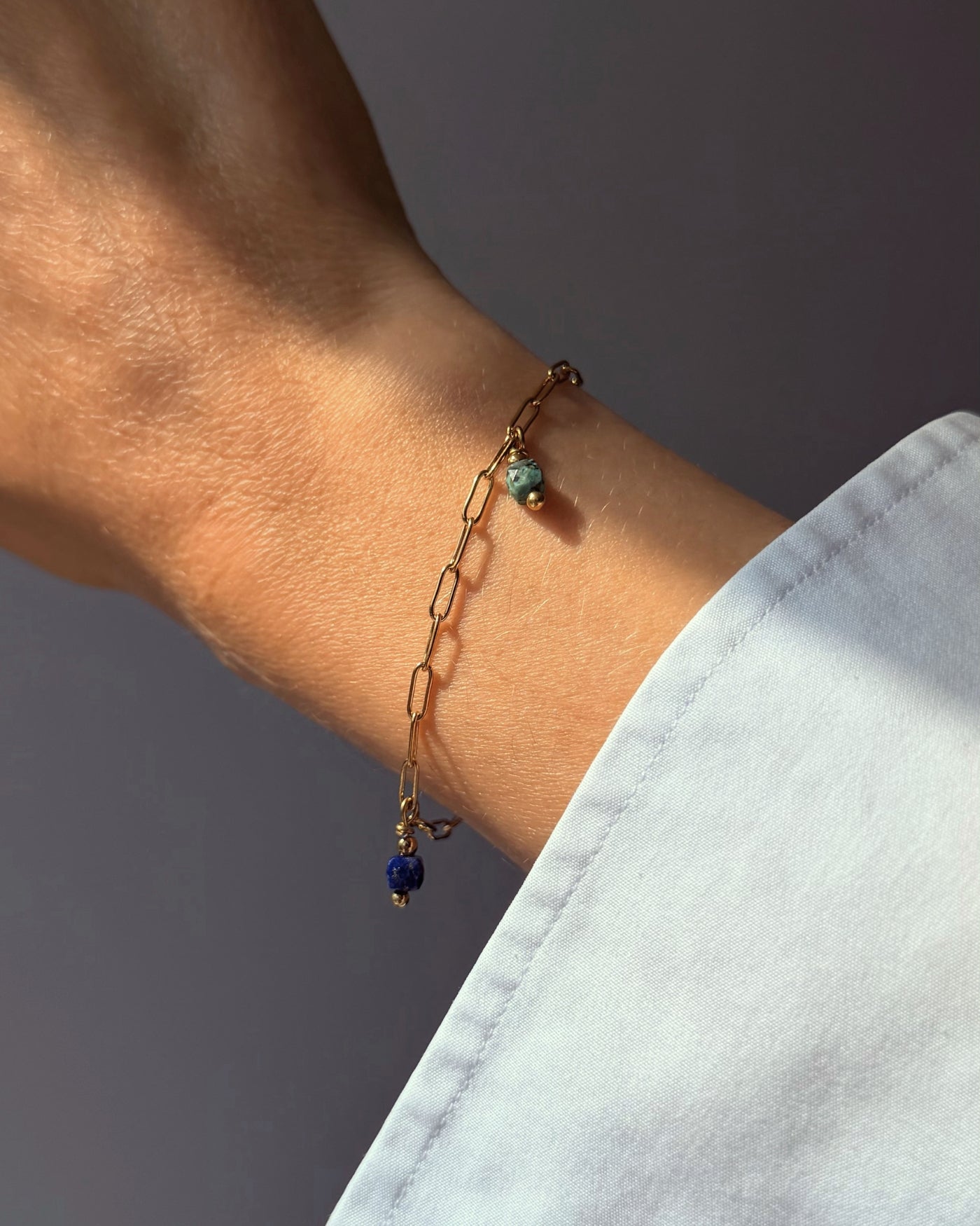 geboortesteen armband met 2 birthstones