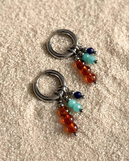 zilveren oorbellen met meerdere hangers