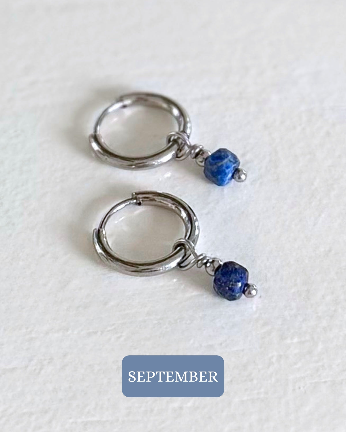 geboortesteen oorbellen september zilver