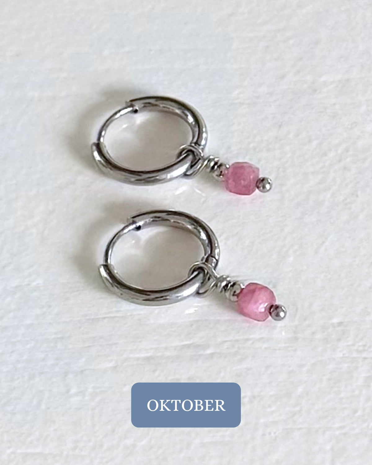 geboortesteen oorbellen oktober zilver