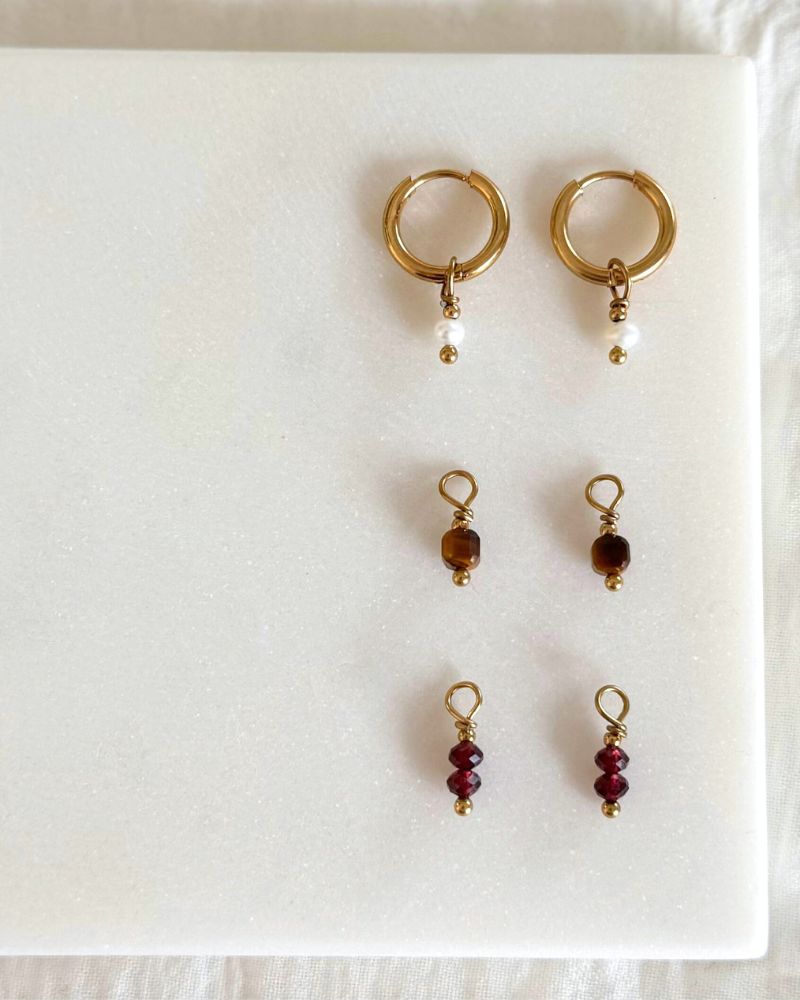 mix match oorbellen edelstenen parels